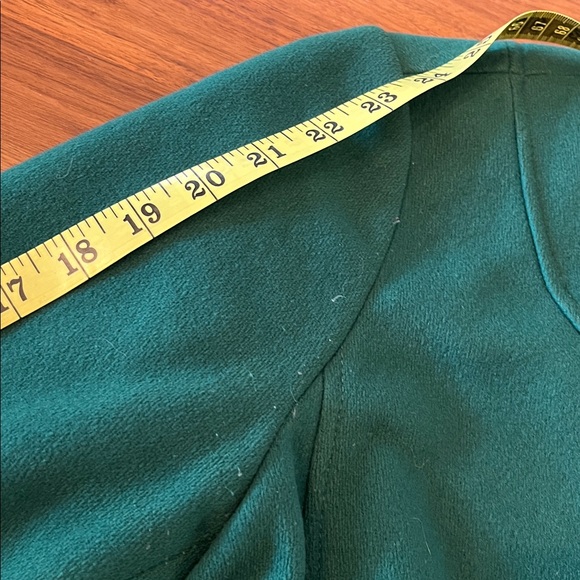Banana Republic Women's Long Wool Blend Coat Green Collarless | S - Picture 9 of 9